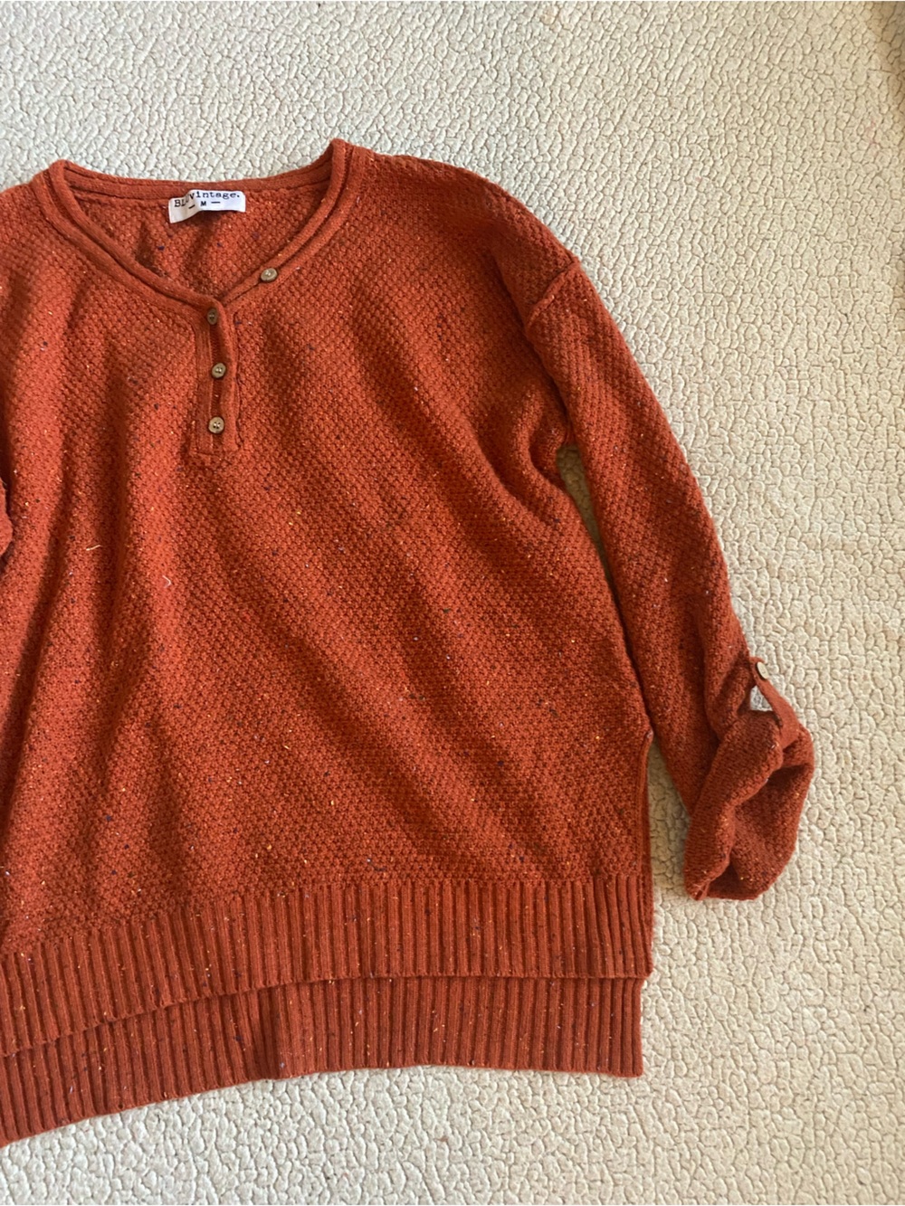 Women's Rust Knit Sweater - Picture 2 of 6
